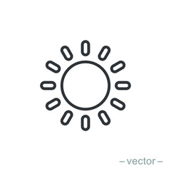 Sun icon vector for your web design, logo, UI. illustration. Line style. EPS 10.