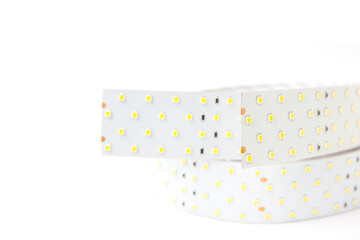 Lighting Led strip on white background