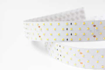 Lighting Led strip on white background