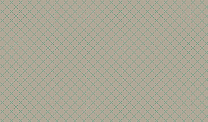 Factory textile illustration with a background the color of milk cocoa, with green crosses resembling a fence made of iron elements