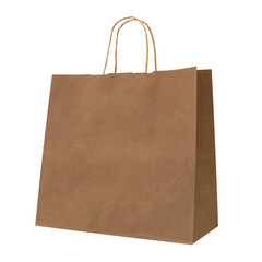 paper bag isolated on white background.