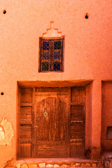 Decorated door in Ait ben Haddou, Morocco
