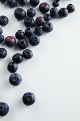 Close-up of blueberries on a wooden Board. Fresh berries