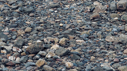 Scree on the beach Beautiful nature