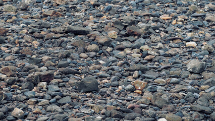 Scree on the beach Beautiful nature