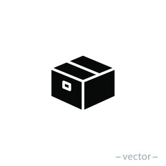 Box icon, design inspiration vector template for interface and any purpose. Solid style. EPS 10.