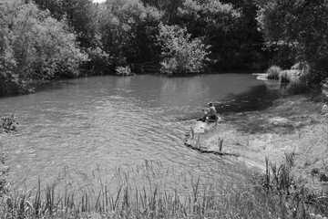 Coultershaw Mill pond.