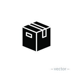 Box icon, design inspiration vector template for interface and any purpose. Solid style. EPS 10.