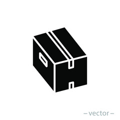 Box icon, design inspiration vector template for interface and any purpose. Solid style. EPS 10.