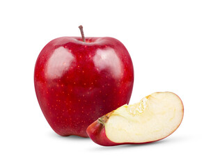 red apple on white background
