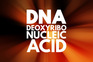 DNA - Deoxyribonucleic Acid acronym, medical concept background