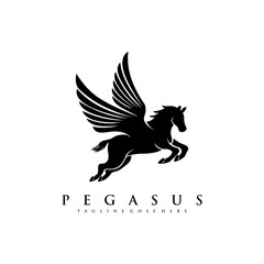 Horse Pegasus Logo Design Template