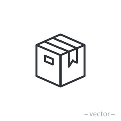 Box icon, design inspiration vector template for interface and any purpose. Line style. EPS 10.