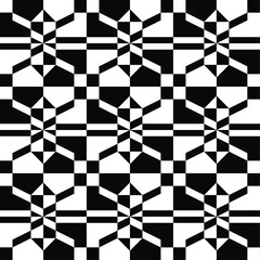 black and white decorative  geometric pattern.