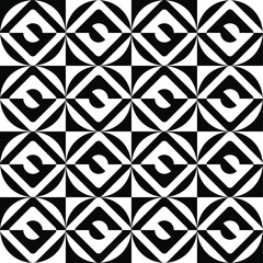 Repeating geometric abstraction. Seamless geometric pattern. Black and white abstract pattern