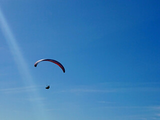 Paraglider in the sky