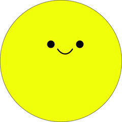 Fototapeta premium Bright yellow sun on a white background vector illustration