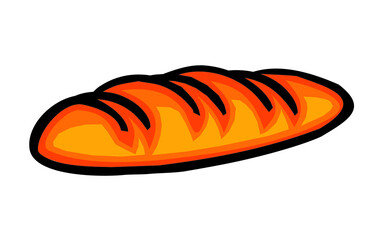 Vector illustration of loaf of bread