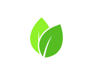 Green leaf ecology nature element vector icon. EPS 10.