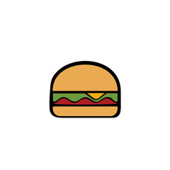 Burger icon template, Label for menu design restaurant or cafe