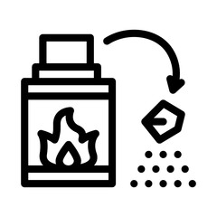 fireplace fire icon vector. fireplace fire sign. isolated contour symbol illustration