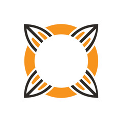 Illustration of a stylish decorative flat flower. Can be used as a graphic element applied to the interior of a young and relaxed atmosphere