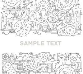 Machinery template with space for text.