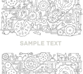 Machinery template with space for text.