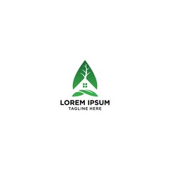 Building home nature logo design template