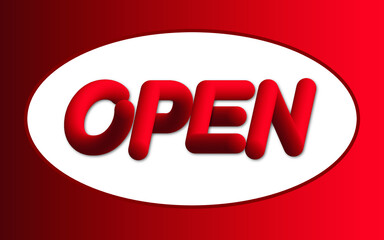 Vector design of open sign vector