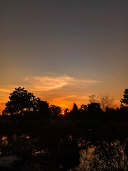 sunset in the mountains