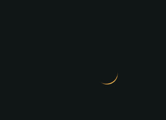 Fototapeta na wymiar Half Moon at the time of the Holy Eid.