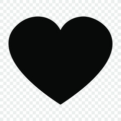 Heart icon design element on transparent background. Logo element illustration. Love symbol vector. EPS 10