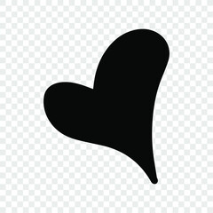 Heart icon design element on transparent background. Logo element illustration. Love symbol vector. EPS 10