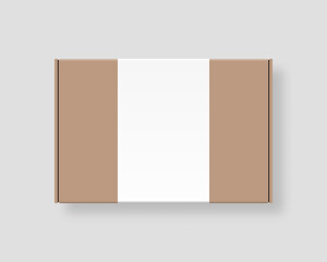 Realistic blank package cardboard box. Mockup vector isolated. Template design. Realistic vector illustration.