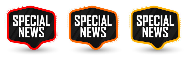 Special News, banners design template, vector illustration