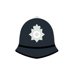 Fototapeta premium UK policeman officer hat icon. Clipart image isolated on white background