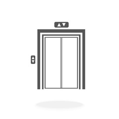 Elevator Lift Personal Transport System - Vector illustration Black silhouette Icon