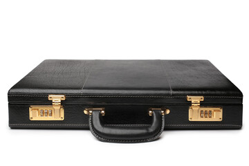 Black leather business briefcase - 359729776