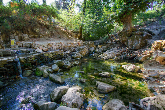 Seven water spring (Epta Piges) in forest near Kolymbia (Rhodes, Greece)