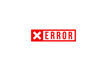 error red sign or label vector illustration in flat style design.Isolated on background.