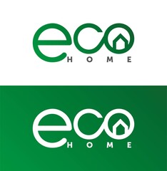 Eco House Real Estate icon. Vector design