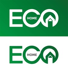 Eco House Real Estate icon. Vector design