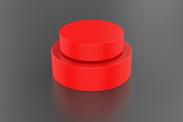 Cosmetic jar mock up isolated on black background - 3d illustration