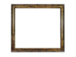 Wooden frame for paintings or photo. Isolated on white