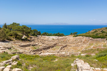 Fototapeta na wymiar The ancient city of Kamiros located in the northwest of the island of Rhodes. Greece