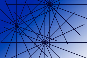 Obraz premium Blue illustration with cobweb