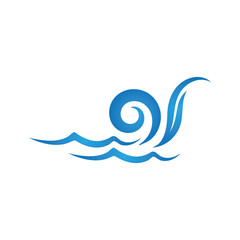 Water wave icon vector