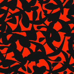 Vector seamless abstract pattern on a red background.  - 359734363