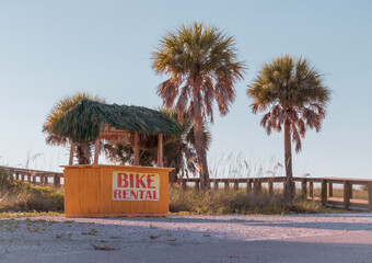 Bike stand at Fort De Soto Park in Florida